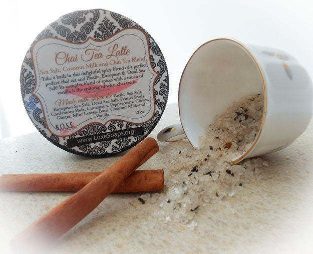 Chai Tea Latte, Bath Salt / Bath Tea - 12 oz.