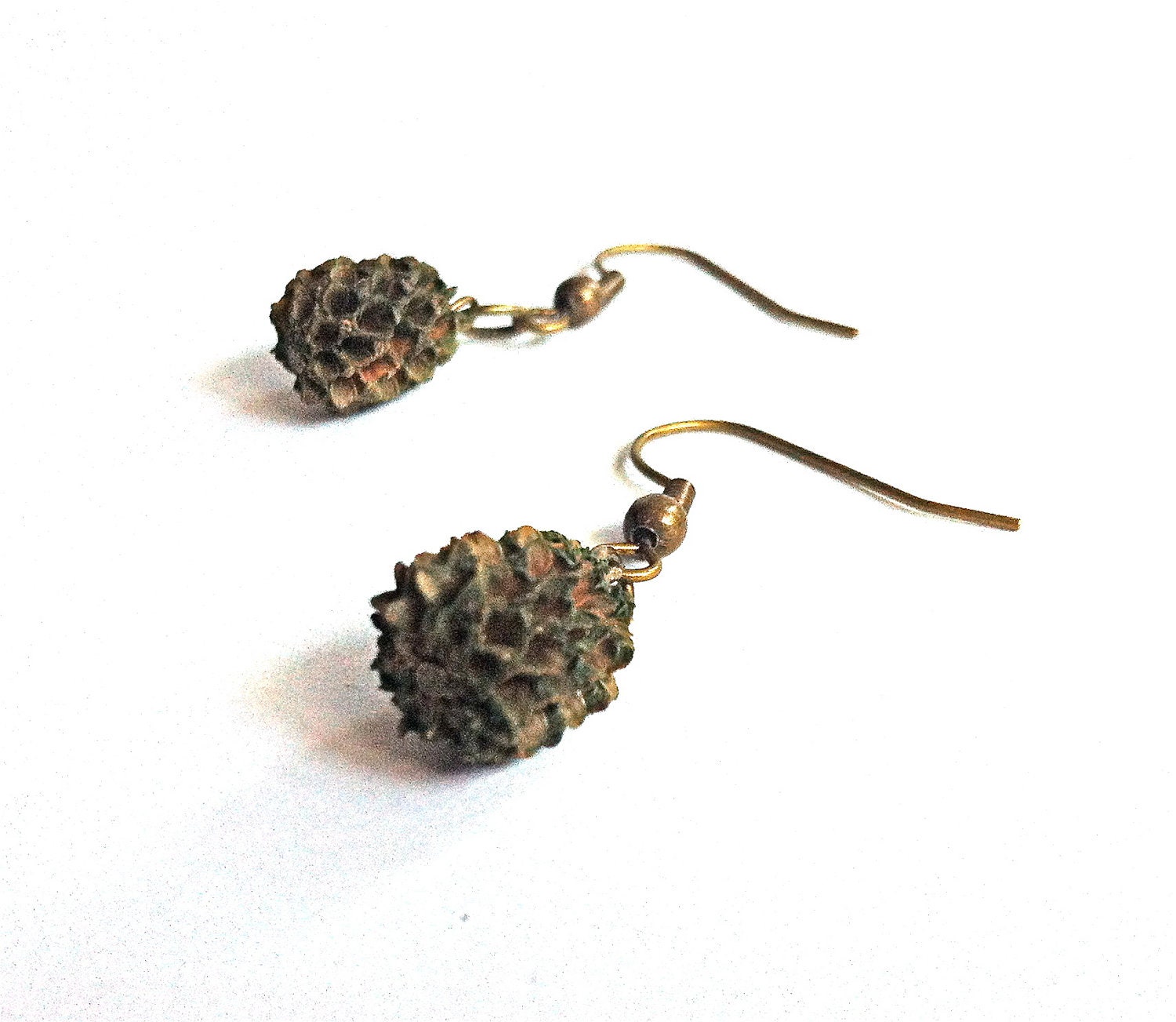 LAUREN tiny pinecone earrings - real seed pods - minimal earrings, winter earrings, rustic earrings, natural forest cabin chic - AmateurTaxonomy