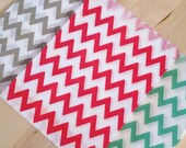Red Chevron StripeTreat Bags - Party Favor - Baking Craft Party Supplies Il_170x135