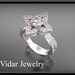 14K Gorgeous Unique Flower Diamond Engagement Bridal Wedding Ring.