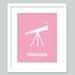 Nursery Decor 8 x 10 Childs Wall Art Print - Telescope Nursery Kids Room