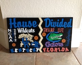 House Divided College Basketball Sign