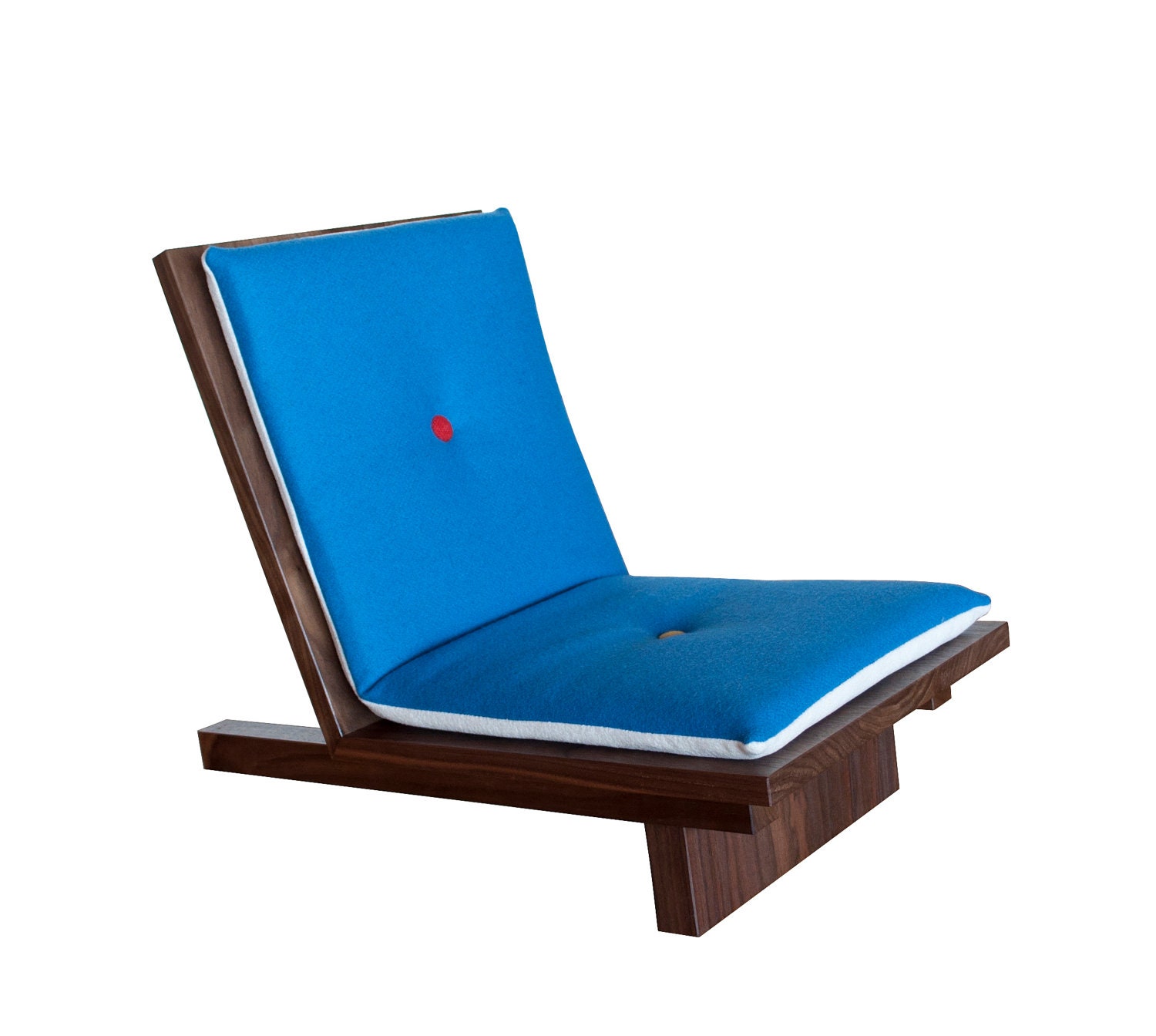 Wee Chair for Children - Walnut with Pendleton Blue Wool
