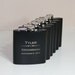 5 - Personalized 6oz Black Stainless Steel Flasks w/ Funnel