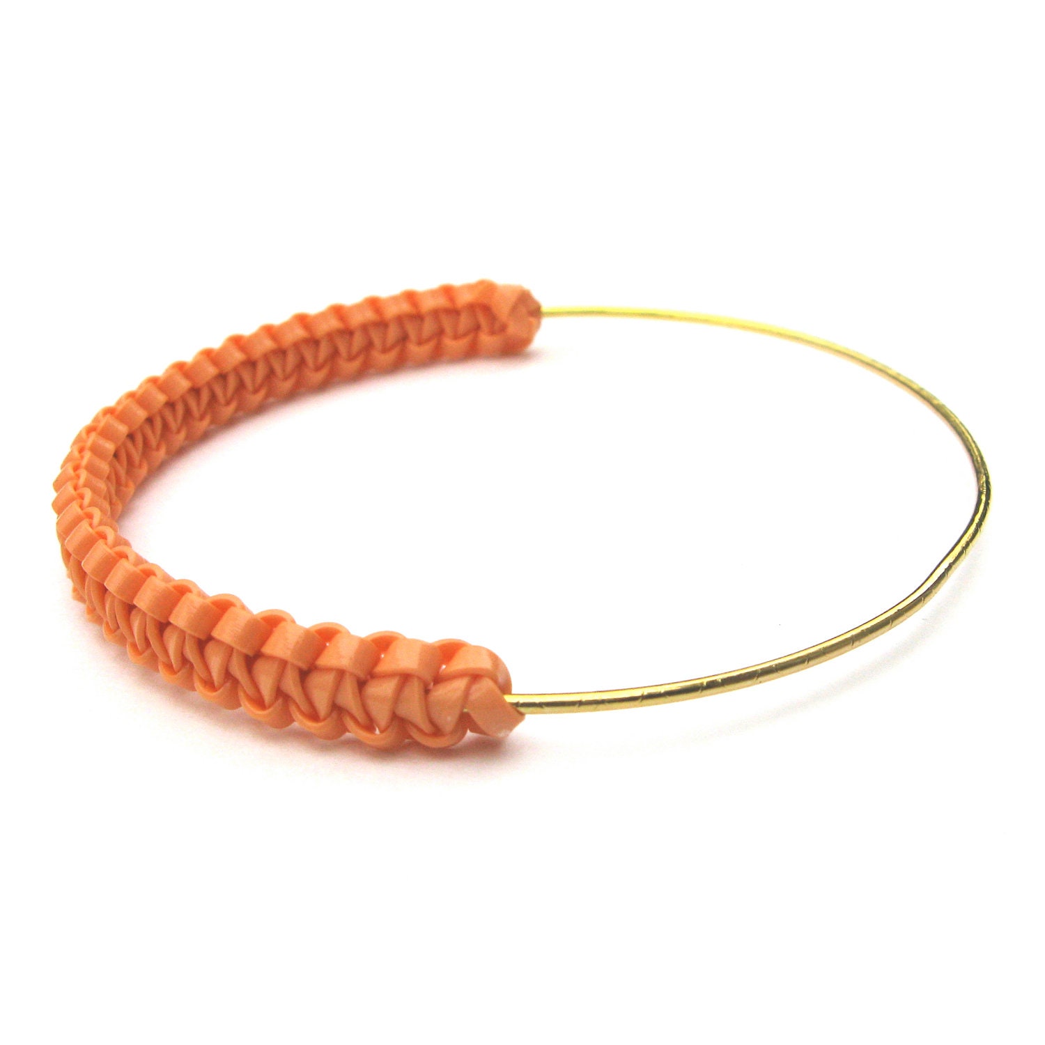 Charley Arm Candy Barnacle - Coral Peach Cobra Bracelet Bangle - Lights Collection Arm Candy Gold Bangle