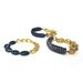 Arm Candy Set-Navy Blue Holographic Glitter Cobra Bracelet Plastic Chain Link Bracelet