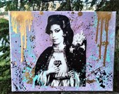 Sacred Heart Of Amy Winehouse 11x14 Canvas Collage