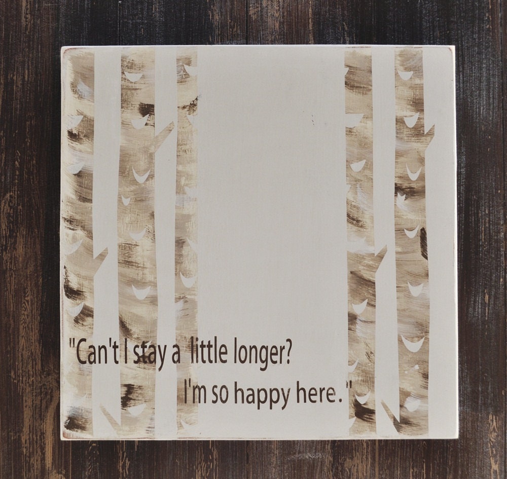 Typography Word Art - Stay Longer  - Custom Wood Sign Hand Painted Home Wall Decor