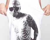 Zombie Boy Shirt Rick Genest Tattoo Model Shirts Women Tank Top White Shirt Tunic Top Vest Sleeveless Women T-Shirt Size S M
