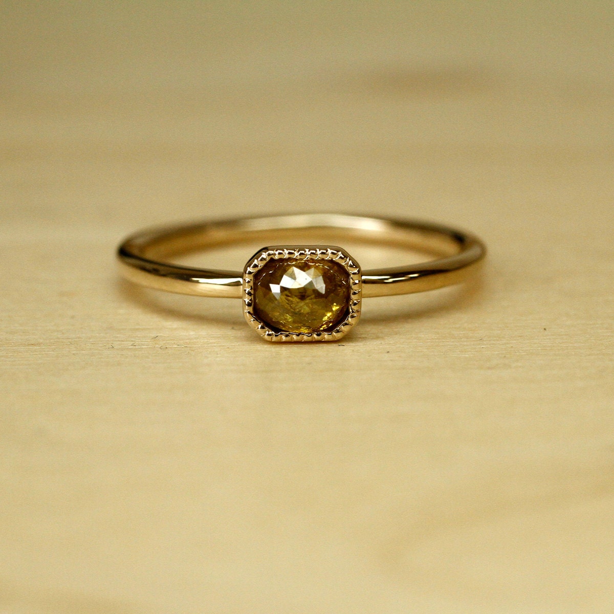 Rose Cut Diamond Ring
