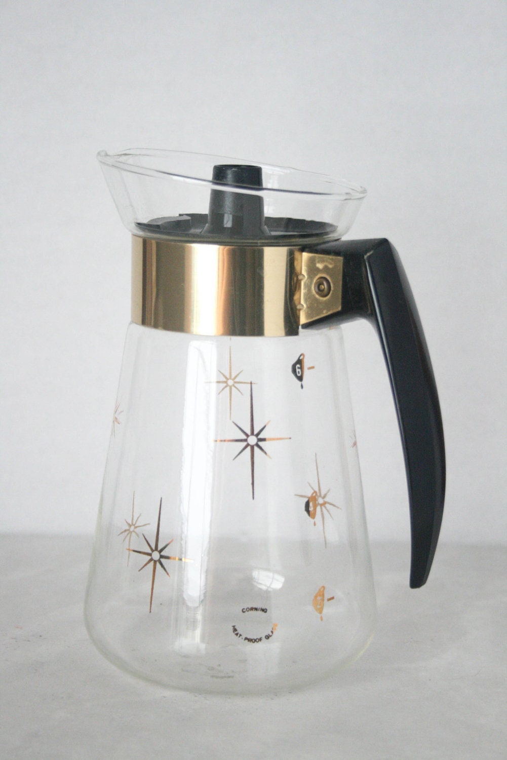 Vintage Retro Glass Coffee Carafe - 1950s, Mad Men, Coffee Pot, Pitcher, Atomic, Pyrex
