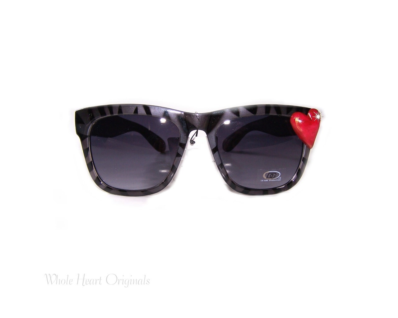 Silver Tiger Wayfarer Sunglasses Designer DG Authentic Swarovski Crystal Fashion Eyewear