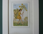 Cowslip Fairy By Cicely Mary Barker, 1923 Print - Flower Fairies Of The Spring - Matted Ready To Frame - Faerie - Nature - Pixie - Garden
