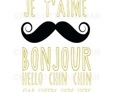 bonjour and mustache