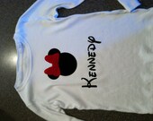 Girls Personalized Minnie Mouse / Mickey Mouse Long Sleeve Tshirt