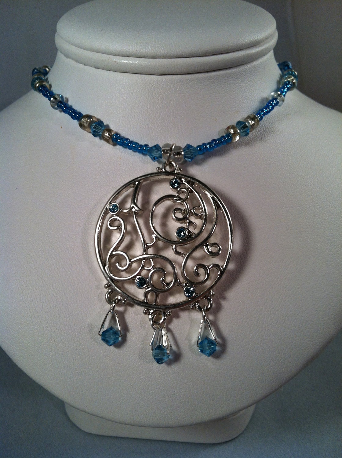 Beaded Necklace - Affordable Jewelry - Gift For Her - Beaded Jewelry  - Turquoise - Necklace- Handcrafted - Handmade - Gift under 20