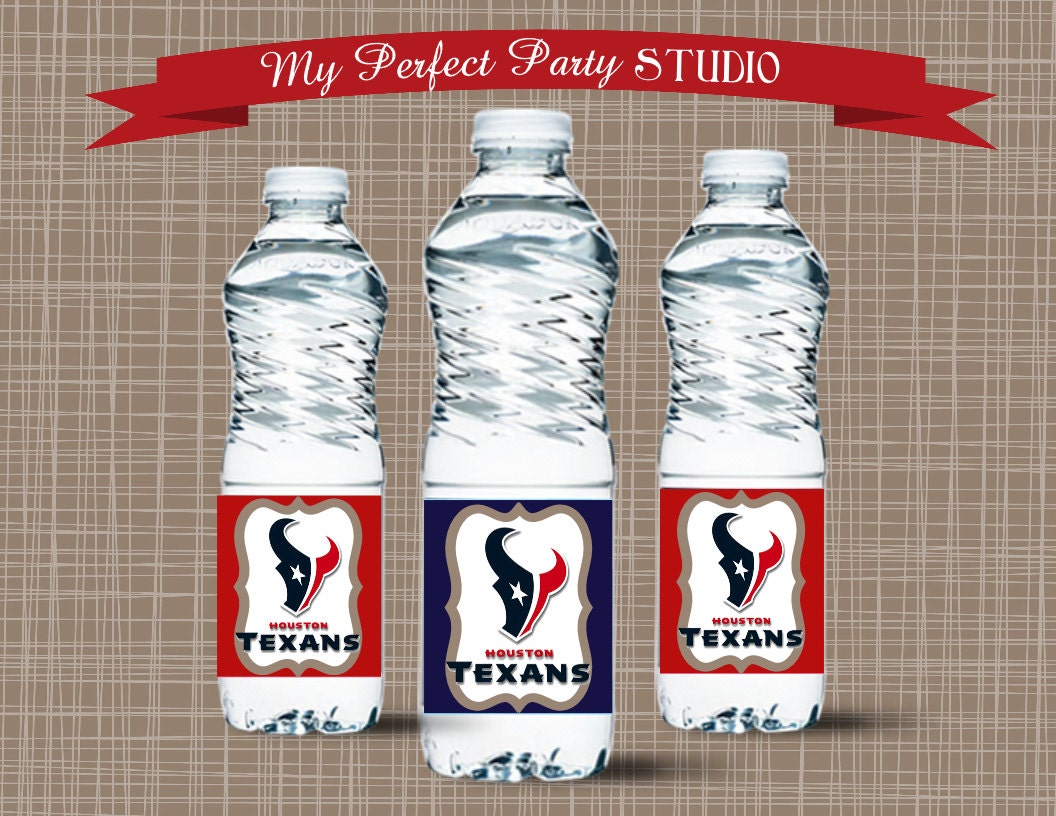 Houston Texans Printable Water Bottle Labels