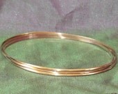 Set of 3 14kt Gold Bangles   Free Shipping