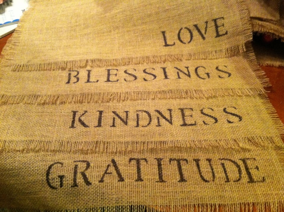 Gratitude Burlap