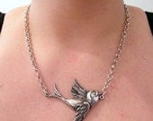 Classic  Old School Tattoo Swallow Necklace