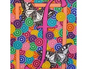 small initial art print "Butterfly F" alphabet 5x7 reproduction