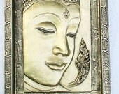 Decorative  Figure Buddha Face Handmade Thailand Wall Hanging & Candle Holder Home Decor 3D