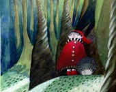 Original painting, 'Red Riding Hood'