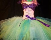 Disney's Ariel Inspired Tutu Costume 6m - 2T with Headband