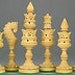 Wooden Handcarved Chess Set- Lotus Flower Type Design,King 4",