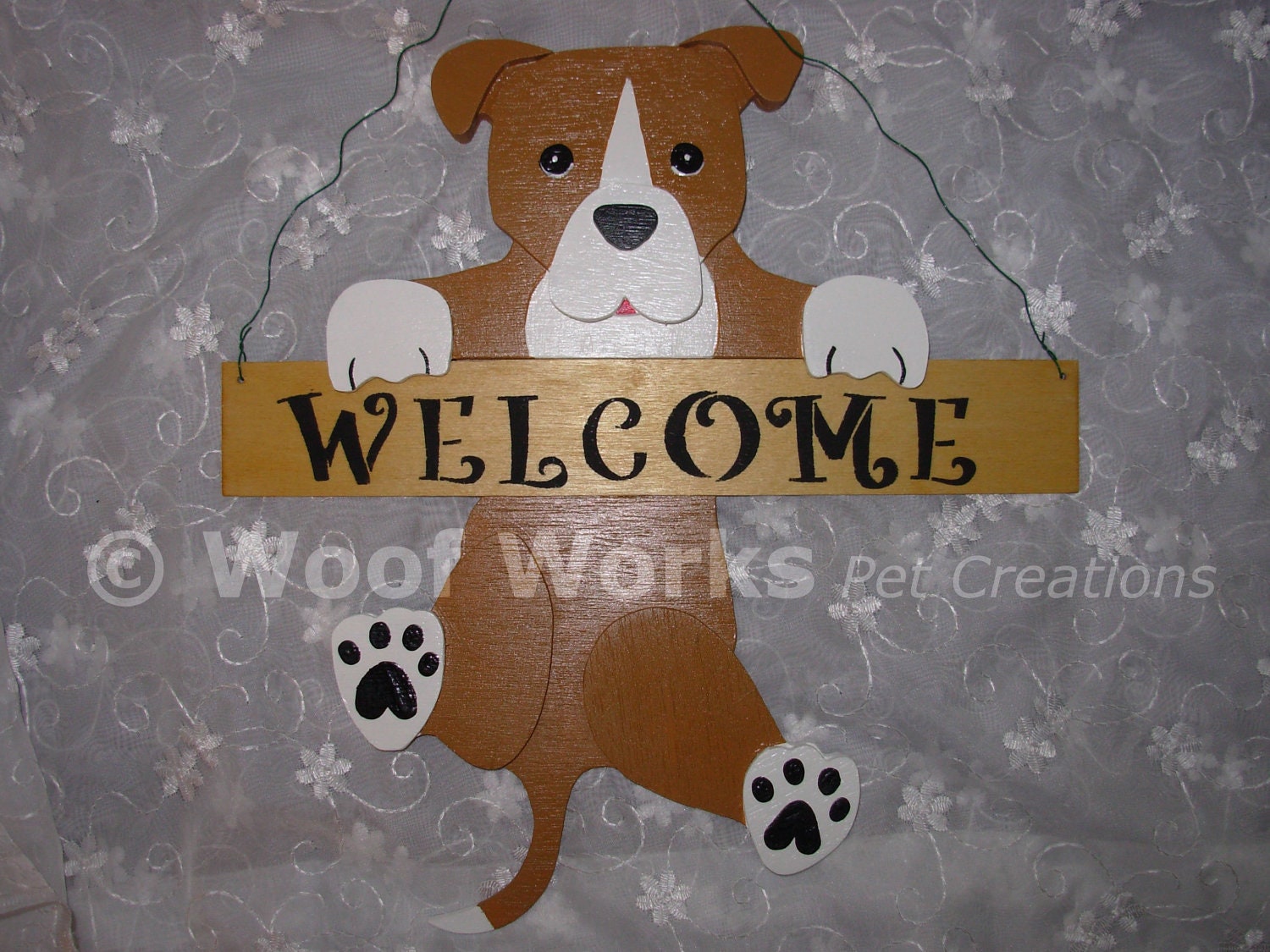 Pit Bull Welcome Sign