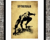 Spiderman - Minimalist art illustration super heroes art print 11"x17"- Digital Movie art poster - Comics marvel art print.