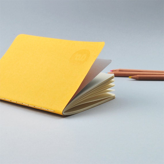 Yellow Pocket Notebook - Handmade and Letterpressed printed