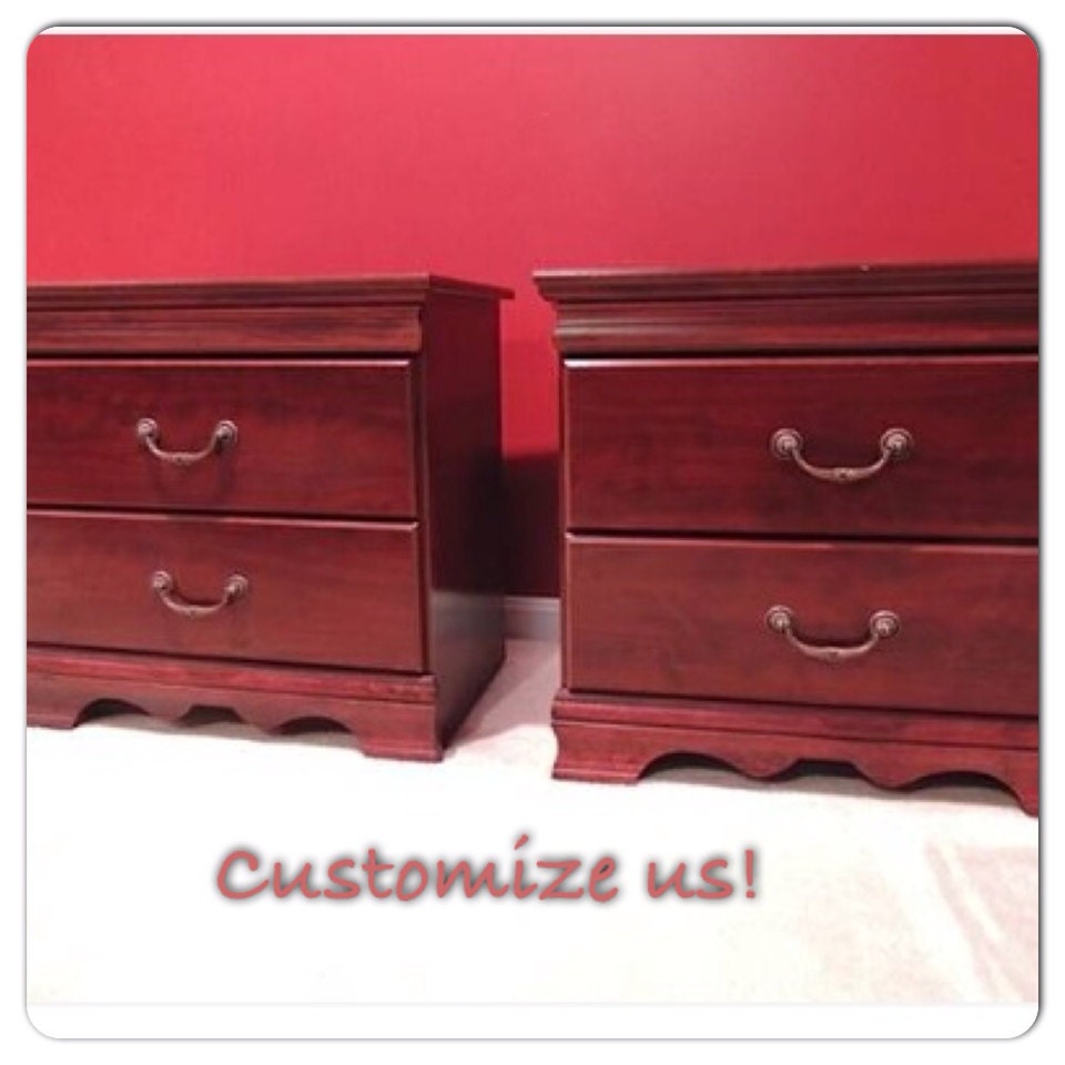 Painted to order- Pair of nightstands / two drawer dressers