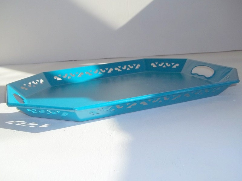Vintage Tray, Upcycled Turquoise, Antique, Home Decor, Display Piece,  Housewares