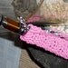 Ecig Holder for Ego, Kgo Electronic Cigarettes with Lobster Claw Hook in Pink Hemp