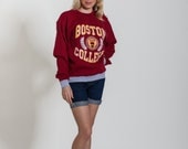Vintage Boston College Crew Neck Sweatshirt - Size M