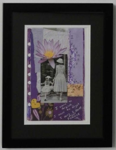 framed mixed media collage, original art, framed collage, framed artwork, mixed media original art