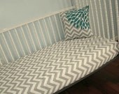 Fitted Crib Sheet Toddler Bedding Grey Chevron