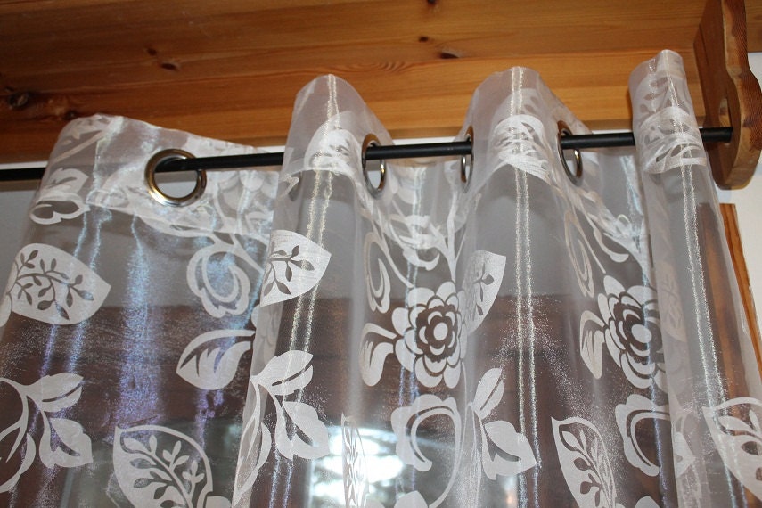 Curtain Panel  organsa   soft white beautiful  curtain