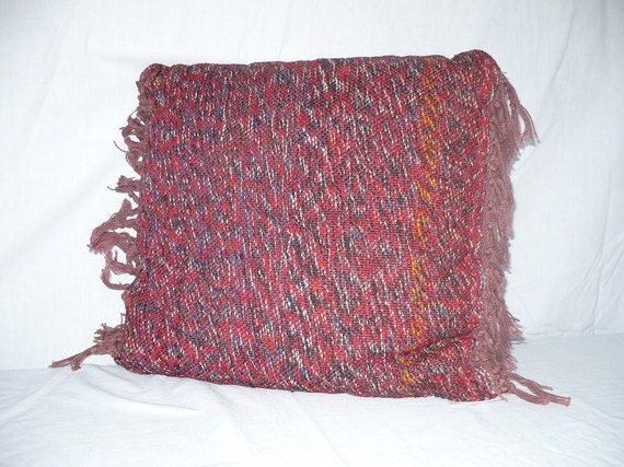 Pillow / Handmade / Handwoven / 1900s / Arts and crafts / Decorative Throw Pillow / Pillow Cover / Home Decor / Shabby Chic / Hand Woven