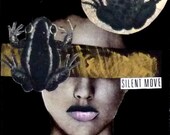 Muse - silent move - black-original/collage/art/picture/canvas/portrait/head/frog/nature/organic