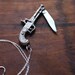 Silver Flintlock Pistol Gun Pocket Knife Necklace