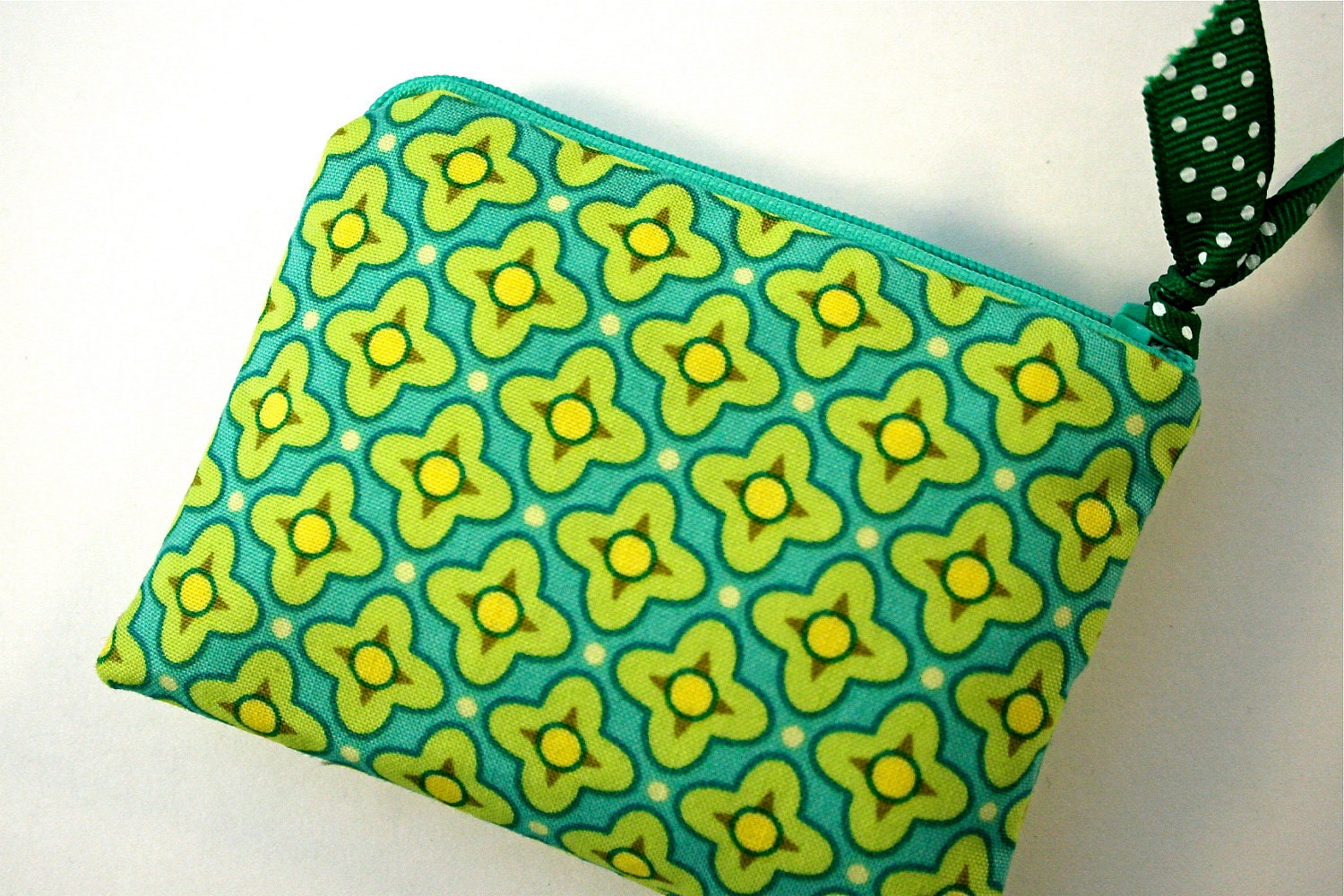 Slim Pouch Small Zipper Pouch in Tiled Primrose