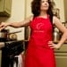 P is for Pierogi Red Bib Apron