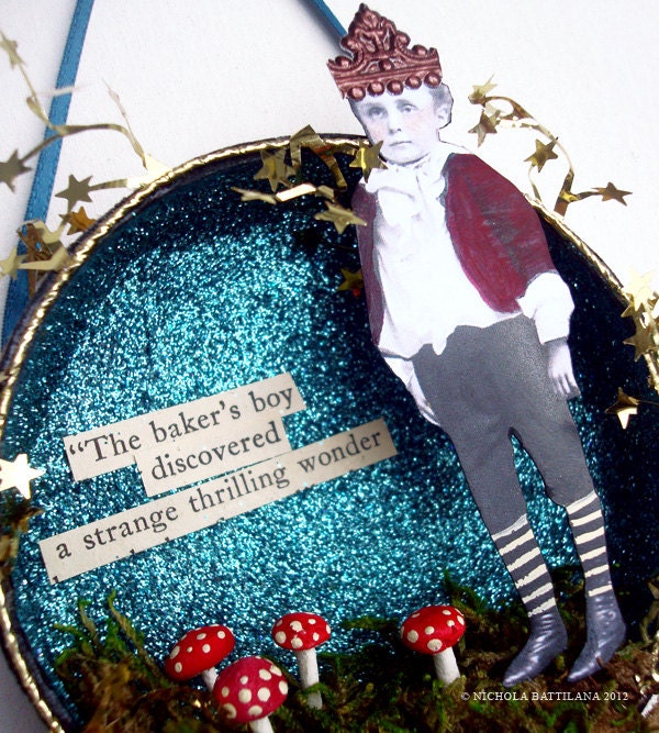 The Baker's Boy - Original Altered Art Mixed Media