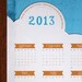 12x18 Seafarer Ship in a Bottle 2013 Large Wall Calendar Poster