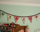 Personalized Custom Bunting Flag Decoration.  For Birthdays, Bedrooms, Weddings, Parties...
