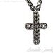 Mens jewelry Mens necklace Celtic Cross necklace chainmaille oxidized sterling silver leather Men fashion black Steampunk pagan gift ohtteam