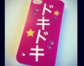 Custom Japanese  iphone 4s and 5 case with swarovski crystals