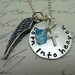 Hand Stamped Remembrance Necklace BORN INTO HEAVEN Baby Miscarriage Memorial Memento Sterling Silver Jewelry